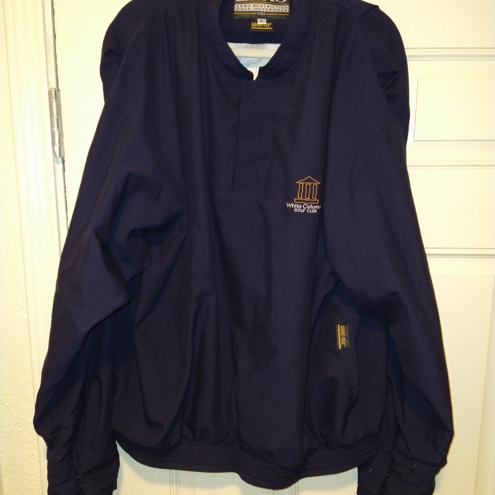 Zero Restriction Gore-Tex 1/4 Snap Golf Navy Blue Jacket Men's sz XL